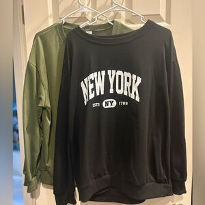 New York Graphic Pullover Bundle Sweatshirt - Black